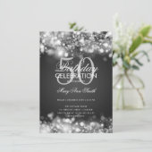 Begroting op jaardag voor legante zilververlichtin kaart (Staand voorkant)