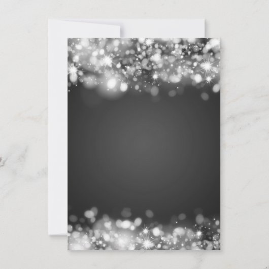 Begroting op jaardag voor legante zilververlichtin kaart (Achterkant)