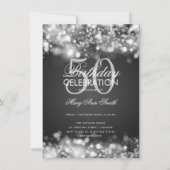 Begroting op jaardag voor legante zilververlichtin kaart (Voorkant)