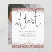 Begroting op laatste Roos Gold Glitter Photo Save  (Voorkant / Achterkant)