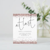Begroting op laatste Roos Gold Glitter Photo Save  (Staand voorkant)
