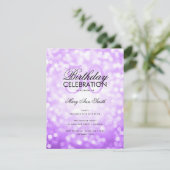 Begroting op zaterdag Paarse spaarlichten Kaart (Staand voorkant)