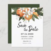 Begroting Oranje Citrus Greenery bespaart de Kaart (Voorkant / Achterkant)