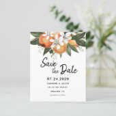 Begroting Oranje Citrus Greenery bespaart de Kaart (Staand voorkant)