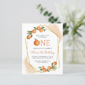 Begroting Oranje Eerste uitnodiging voor kleine be (Staand voorkant)