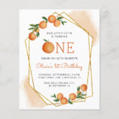 Begroting Oranje Eerste uitnodiging voor kleine be Flyer (Voorkant)