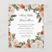 Begroting Oranje Ivory Sage green floral Wedding (Voorkant)