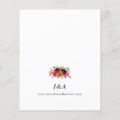 Begroting Oranje, Roze, Paarse Herfst Floral 2 Wed Flyer (Achterkant)