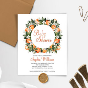 Begroting Oranje uitnodiging tot Baby shower van F