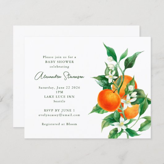 Begroting Oranje uitnodiging tot het indienen van (Voorkant / Achterkant)