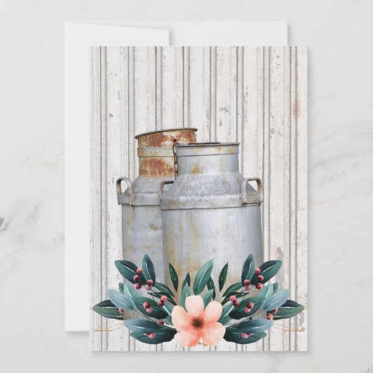 Begroting oude nationale melkbussen Boerderij Kaart (Achterkant)