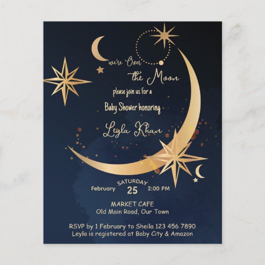 Begroting over het Baby shower 's ochtends op de m (Voorkant)