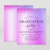 Begroting Paars 2022 Graduation Party Glitter (Voorkant / Achterkant)