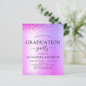Begroting Paars 2022 Graduation Party Glitter (Staand voorkant)