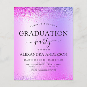Begroting Paars 2022 Graduation Party Glitter
