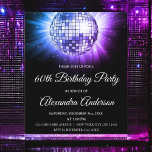 Begroting Paars 60th Birthday Party 70's Disco Bal<br><div class="desc">Begroting 60e verjaardag van de uitnodiging van de Disco Ball Party 70. De Roze en Paarse uitnodiging van de 60ste verjaardag van de geboorte is perfect voor een moderne 60ste verjaardag. Gepersonaliseerd de passende producten kunnen door de Ontwerper door verzoek worden gecreeerd.</div>