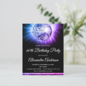 Begroting Paars 60th Birthday Party 70's Disco Bal (Staand voorkant)