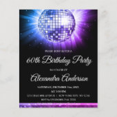 Begroting Paars 60th Birthday Party 70's Disco Bal (Voorkant)