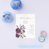 Begroting Paars en lavender Floral Vrijgezellenfee Flyer (Enkel)