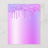 Begroting Paars Glitter Elke Age Birthday Party (Achterkant)