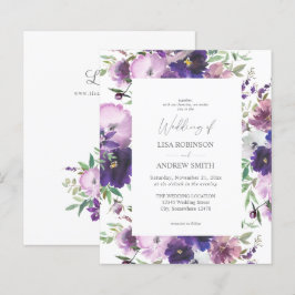 Begroting Paars - Lavender & Violet Floral 2 Wedde
