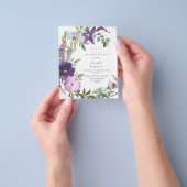 Begroting Paars Lavender Violet Floral Vrijgezelle Flyer (Hand)