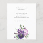 Begroting Paars Lavender Violet Floral Vrijgezelle Flyer (Achterkant)