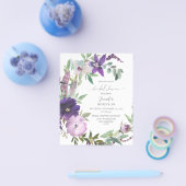 Begroting Paars Lavender Violet Floral Vrijgezelle Flyer (Enkel)
