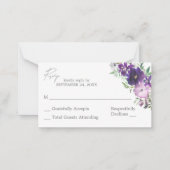 Begroting Paars licht en donkere Floral 2SM Geen m Notitiekaartje (Voorkant)