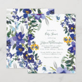 Begroting Paars Orchid Floral Lijst Baby shower (Voorkant / Achterkant)