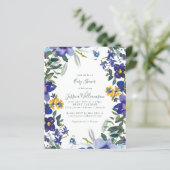 Begroting Paars Orchid Floral Lijst Baby shower (Staand voorkant)