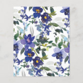 Begroting Paars Orchid Floral Lijst Baby shower (Achterkant)