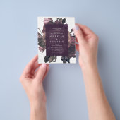 Begroting Paarse Antiek Rozen Vintage Wedding Flyer (Hand)