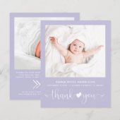 Begroting Paarse baby Girl - Aankondiging geboorte (Voorkant / Achterkant)