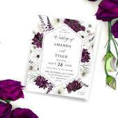 Begroting Paarse en witte Floral bruiloft