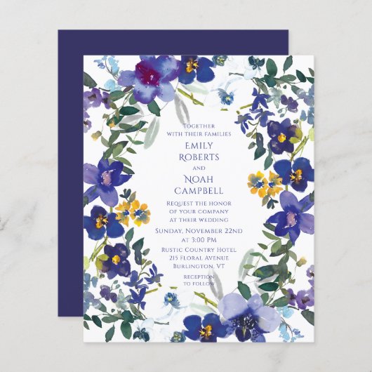 Begroting Paarse en witte orchidee (Voorkant / Achterkant)