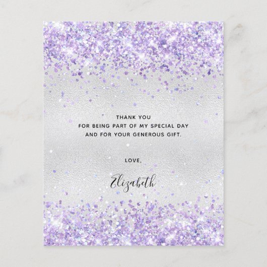 BEGROTING paarse feestdag bedankt (Achterkant)