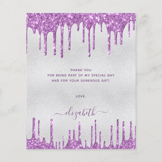 BEGROTING paarse feestdag bedankt (Achterkant)