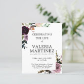 BEGROTING Paarse Floral Celebration of Life Progra (Staand voorkant)