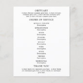 BEGROTING Paarse Floral Celebration of Life Progra (Achterkant)