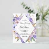 Begroting Paarse Floral Rustic Botanical Wedding (Staand voorkant)