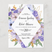 Begroting Paarse Floral Rustic Botanical Wedding (Voorkant)