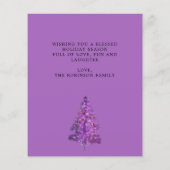 Begroting Paarse kerstboom Merry en Bright (Achterkant)