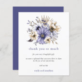 Begroting Paarse Lila Florals Weddenschap Hartelij (Voorkant / Achterkant)