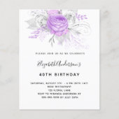 Begroting paarse uitnodiging voor het indienen van (Voorkant)