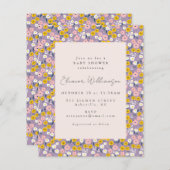 Begroting Paarse Voorjaarsuitnodiging voor het Bab (Voorkant / Achterkant)