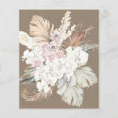 BEGROTING | Pampas Boho Desert Wedding Vrijgezelle Flyer (Achterkant)