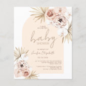Begroting Pampas Grass Boho Bohemian Baby shower (Voorkant)