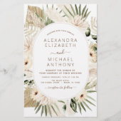 Begroting Pampas Grass Boho Eucalyptus Weddenschap (Voorkant)