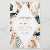 Begroting Pampas Grass Boho Eucalyptus Weddenschap (Voorkant)